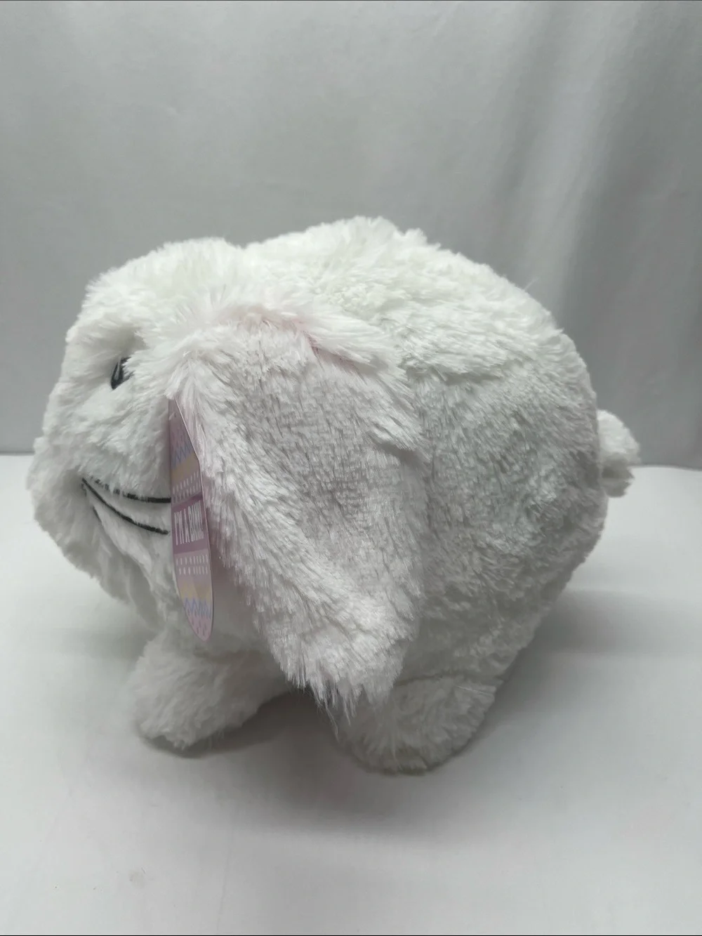 Plush White Bunny Coin Bank - Soft Bunny Savings Toy